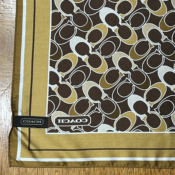 COACH Signature Silk Scarf - Picture 7 of 13